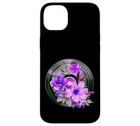 Record Player LP Music Themed Pressed Flower Purple Floral Carcasa para iPhone 14 Plus