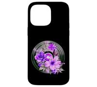 Record Player LP Music Themed Pressed Flower Purple Floral Carcasa para iPhone 14 Pro MAX