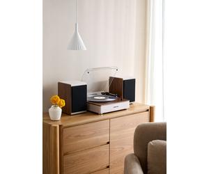 RECORD PLAYER PRO - Tocadiscos Con 2 Altavoces Externos, Bluetooth Y Salida RCA Madera Oscura