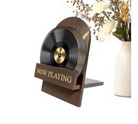 Record Stand - Wooden Vintage Decorative Album Display Holder | Multi-Purpose Vinyl Rack for Desk, Bedroom, Living Room, Home, Table, Dormitory, Apartment, Study, Men, Women, Family Collection
