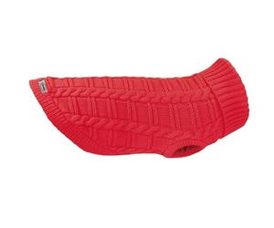 Record - Suéter para Perros Molly. Jersey para Perros con Acabado de espigas con Cuello Alto para un Estilo romántico y Elegante, Agujero Correa y Lavable a máquina | Rojo, 5XL