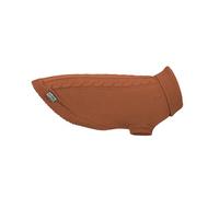 Record - Suéter para Perros Willy. Suéter de Cuello Alto, Estampado Trenzado, Agujero para Correa y pasamanos elástico. | Marrón, XS - Longitud de Espalda 30 cm