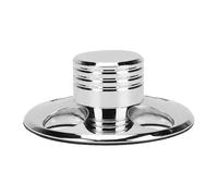 Record Weight Stabilizer Fit for LP HiFi Record Player Aluminum Turntable Disc Stabilizer with Protective Soft Pad Vibration Reducer (Silver)