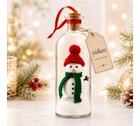 Recordable Christmas Tree In A Bottle Ornament, Record A Message Christmas Tree, 30-Second Voice Recording Keepsake for Recording Unforgettable Moments, Glass Holiday Decoration (1 PCS Snowman)