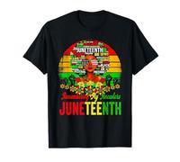Recordando a mis antepasados Juneteenth Cabello Natural Mujeres Negras Camiseta