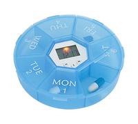 Recordatorio Automático de Medicamentos Recordatorio Diario de Píldoras con Temporizador, Organizador Digital de Píldoras de 7 Días con Retroiluminación para Configurar Alarmas Y Tomar(azul)