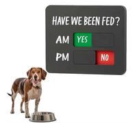 Recordatorio de alimentación de perros con imán, CatFeed T-racker con texto en inglés "Have We Been Fed", letrero acrílico para nevera, AM PM Feed con opción Yes No para evitar que el perro o gato se
