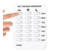 Recordatorio de alimentación del gato | Signo Fed Dinner Fed | Aplicación adhesiva Indicación diaria Tabla de alimentación de mascotas | Etiqueta engomada para el apartamento de la pero