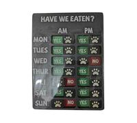 Recordatorio de Alimentación para Mascotas - Tablero de Madera con Diseño Encantador | Cartel de Control de Alimentación para Perros,para Sala, Cocina, Comedor, Hogar y Apartamento