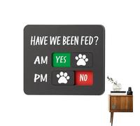 Recordatorio de comida para mascotas: señal de alimentación acrílica magnética, tabla de programación para perros y gatos con control deslizante, montaje en puerta de gabinete de pared, tabla de alime