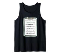 Recordatorio de hábitos saludables de diseño de Lista de verificación de SelfCare Camiseta sin Mangas