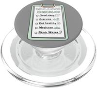 Recordatorio de hábitos saludables de diseño de Lista de verificación de SelfCare PopSockets PopGrip para MagSafe
