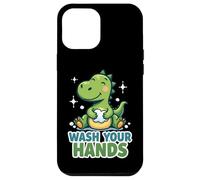 Recordatorio de higiene de Dinosaurios para lavarse Las Manos Carcasa para iPhone 12 Pro MAX