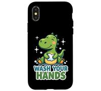 Recordatorio de higiene de Dinosaurios para lavarse Las Manos Carcasa para iPhone X/XS