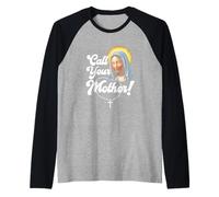 Recordatorio de Rosario de la Virgen María con Llamada Eres una Madre Camiseta Manga Raglan