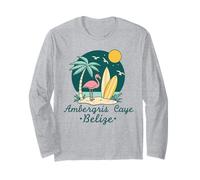 Recordatorio de Vacaciones en Belice Recuerdo de Ambergris Caye Belice Manga Larga