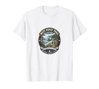 Recordatorio del Parque Nacional de la Costa Oeste de Canadá Pacific Rim Camiseta gráfica económica, Hombre, Blanco, S
