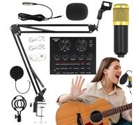 Recording Microphone Set, Professional Live Streaming Equipment, User Friendly Live Streaming Kit, Recording Studio Supplies, Professional Recording Studio Kit, Easy To Use, Portable for Anchors