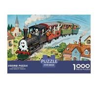 Recorrido en Tren Fantasma Puzzle De Madera Impermeable Puzzles De 1000 Piezas para Adultos Desafiante Y Estimulante Rompecabezas para Juegos Educativos