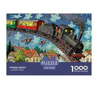 Recorrido en Tren Fantasma Puzzle De Madera Impermeable Puzzles De 1000 Piezas para Adultos Divertido Rompecabezas para Decoración del Hogar