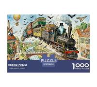 Recorrido en Tren Fantasma Puzzle De Madera Impermeable Puzzles De 1000 Piezas para Adultos Imposible Rompecabezas Juegos Desafiantes