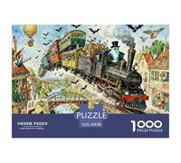 Recorrido en Tren Fantasma Puzzle De Madera Impermeable Puzzles De 1000 Piezas Regalos para Adultos Divertido Rompecabezas Decoración del Hogar