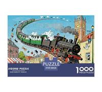 Recorrido en Tren Fantasma Puzzle De Madera Impermeable Puzzles De 1000 Piezas Regalos para Adultos Imposible Rompecabezas Juegos Educativos