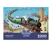 Recorrido en Tren Fantasma Puzzle De Madera Impermeable Puzzles De 1000 Piezas Regalos para Adultos Imposible Rompecabezas Decoración del Hogar