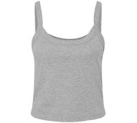 Recortada Tirante Fino Camiseta de Bella + Lona Mujer Micro Costilla Chaleco