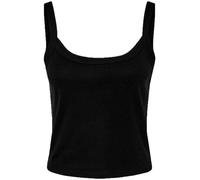 Recortada Tirante Fino Camiseta de Bella + Lona Mujer Micro Costilla Chaleco