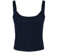 Recortada Tirante Fino Camiseta de Bella + Lona Mujer Micro Costilla Chaleco
