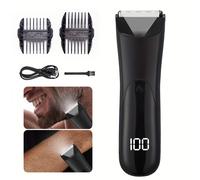 Recortador corporal para hombre, afeitadora eléctrica, recortadora eléctrica inguinal y de , recortadora afeitadora de higiene masculina con hoja de cerámica, belleza de cuerpo completo