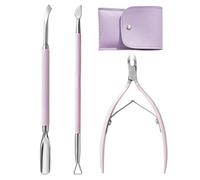 Recortador De Cutículas Con Removedor Empujador Cortador Empujador Herramienta Manicura Y Pedicura Portátil Pinza Para Cutículas