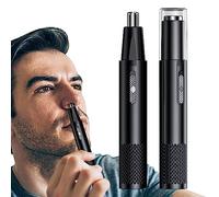 Recortador de nariz y orejas para hombres,Recortador de pelo de nariz recargable | Recortador de cejas, cortapelos, 2 en 1 para cara, barba, pies, pelo de manos, cortapelos de nariz de Qingfeitai