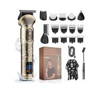 Recortador de pelo 6 en 1, recortador de barba, recortador de nariz: potente y silencioso Bronze