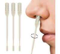 Recortador de vello nasal para hombres y mujeres, 2 en 1, manual, giratorio 360
