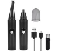 Recortador Nariz Recargable para Hombre y Mujer, 2 en 1 Recortador Nariz & Cejas, Pantalla LCD, Afeitadora Precisión 2 Velocidades hasta 6500 RPM, Cabezal Desmontable Lavable con Tapa Protectora