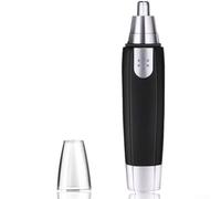 Recortador profesional de vello de nariz con sistema de doble filo, corte de precisión para hombres y mujeres, diseño impermeable, fácil de limpiar, negro, 13,2 cm (A)