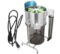 Recortadora automática de giro torcido, cortadora de hojas eléctrica de 18 pulgadas con 3 cuchillas, velocidad ajustable, incluye podadora manual con bolsa de malla para flores y plantas