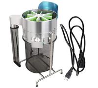 Recortadora automática de hojas, 18 pulgadas eléctrica trenzada con 3 cuchillas, velocidad ajustable, incluye bolsa de malla y podadora manual para flores y plantas