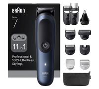 Recortadora Braun AIO7540 Negro/Azul 14 longitudes 120min Resistente al Agua 11 Accesorios