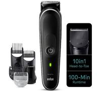 Braun Juego de afeitado corporal todo en uno para el cuidado de la barba, recortadora de barba 6 en 1, recortadora/cortapelos para hombre, cortapelos, accesorios para peinar, 50 minutos de funcionamiento inalámbrico, regalo para hombre, MGK5440