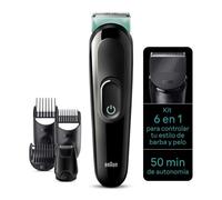 Recortadora braun series 3 mgk 3411 6 en 1 cabeza y barba negro