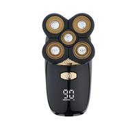 Recortadora de Barba Eléctrica 5w USB para Hombres Adultos Dorada | Titanio Chapado en Acero, Lavado Húmedo y Limpieza Fácil, 8h Carga, 90 Uso