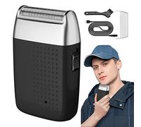 Recortadora de barba,Maquinilla de afeitar portátil recíproca | Herramienta de aseo de barba de afeitadora ligera con puerto USB para viajes, oficinas, salidas, escuelas Leryveo