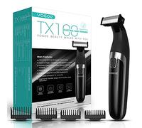 Recortadora de barba para hombres VOGOE, Afeitadora eléctrica para bigote, cuerpo, cabeza, todo en uno, Cortapelos inalámbrico y kit de aseo facial ajustable, recargable e impermeable TX100