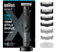 Recortadora de barba y cuerpo multifuncional Braun XT5300 para rostro y cuerpo (negra)