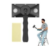 Recortadora de bordes de pintura, herramienta de mango giratorio, pintor de línea limpia, cepillo de pared ajustable, práctica guía de esquinas, herramienta de corte compacta con rodillo para pintura