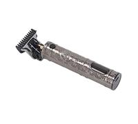 Recortadora de Cabello Recargable, Pantalla LCD Cortadora de Cabello Profesional Antideslizante con 3 Peines para Viajes (Calavera LCD Plata)
