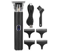 Recortadora de cabello USB, cortadora de cabello, diseño elegante de seguridad con máquina cortadora de cabello eléctrica de repuesto, peluquería para el hogar(black)